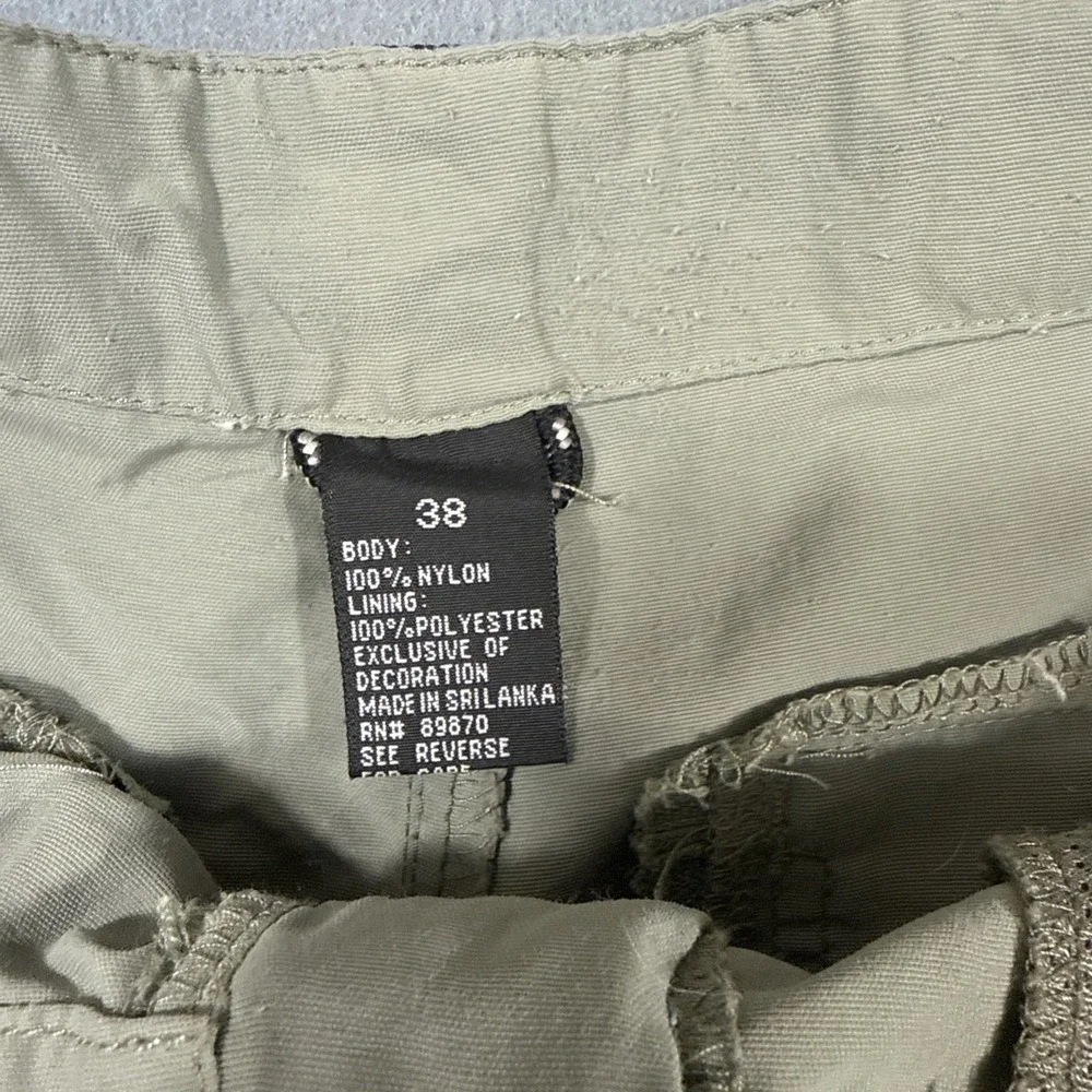 Mens Hiking Shorts 38 GREEN‎ Nylon Stretch Belted Cargo FISHING AGAINST  ELEMENT